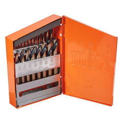 KnKut 21 Piece Stubby Length Drill Bit Set 1/16"-3/8" by 64ths