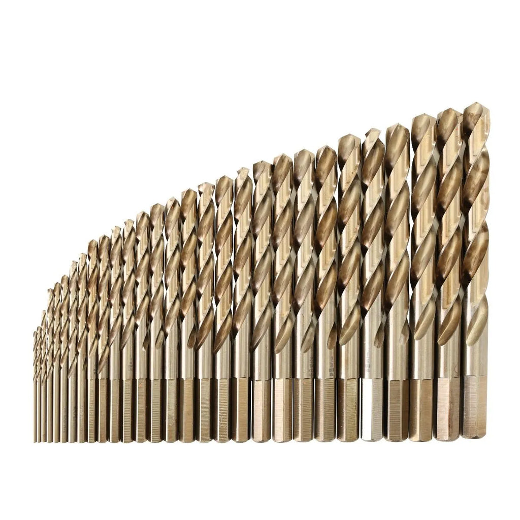 KnKut 29 Piece Drill Buddy HD Hex Shank M35 Cobalt Jobber Length Drill Bit Set 1/16"-1/2" by 64ths