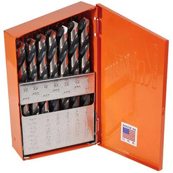 KnKut 29 Piece Jobber Length Drill Bit Set 1/16"-1/2" by 64ths