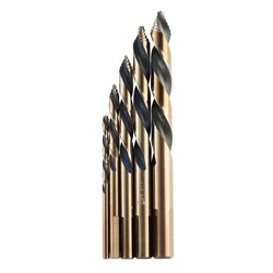 KnKut 5 Piece Left Hand Step Point Mechanics Length Drill Bit Set