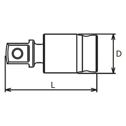 1/4 Sq. Dr. Universal Joint  1/4 Square Length 30mm Z-series