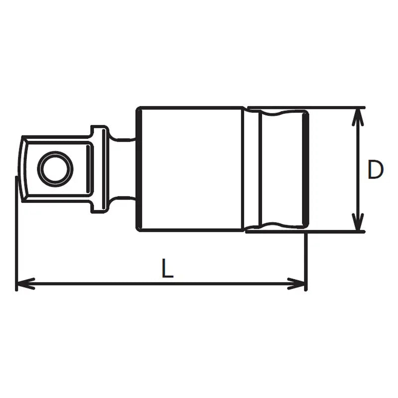 1/4 Sq. Dr. Universal Joint  1/4 Square Length 30mm Z-series