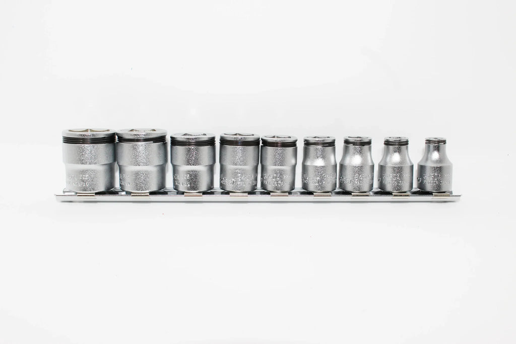 3/8 Sq. Dr. Nut-Grip, SAE, Socket Set - 9 pieces