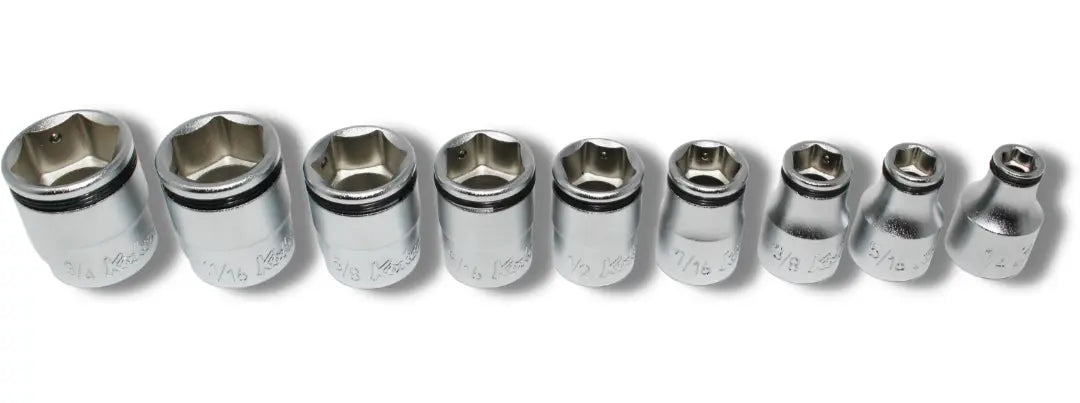 3/8 Sq. Dr. Nut-Grip, SAE, Socket Set - 9 pieces