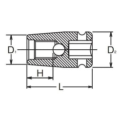 3/8 Sq. Dr. Stud Bolt Setter  M8 X 1.25  Length 35mm