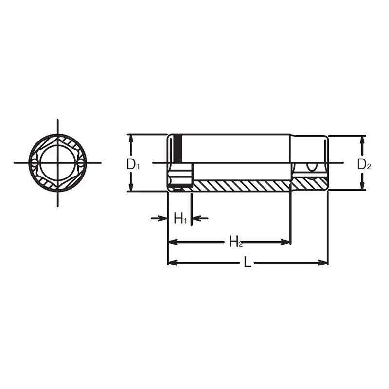 1/4 Sq. Dr. Deep NUT GRIP® Socket 10mm