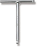 1/4" Sq. Drive T handle with multi-function Wobble-fix and Standard square