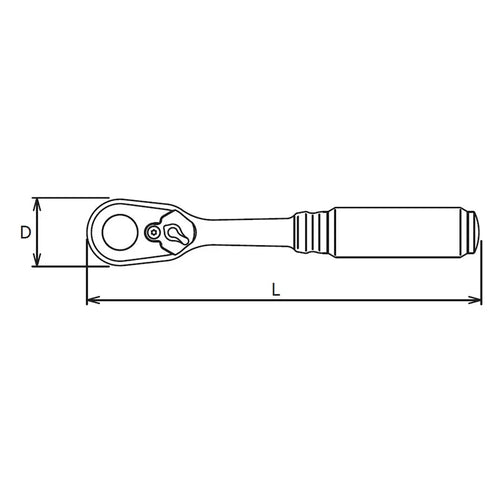1/4" Sq.Dr. Ratchet Handle 72 teeth Length 114mm  Z-series