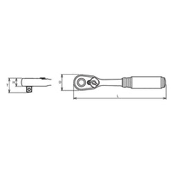 1/4" Body 3/8" Sq. Dr. Ratchet 72 teeth  Length 114mm Quick Release Z-series