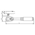 1/4" Sq.Dr. Ratchet Handle 72 teeth Length 160mm  Z-series