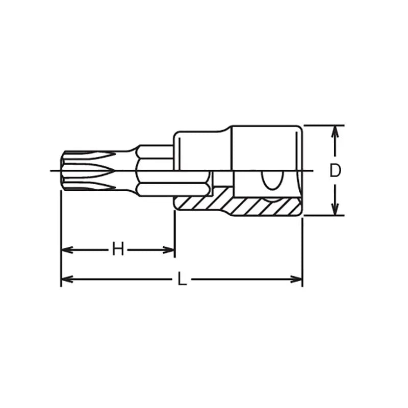 3/8 Sq. Dr. TORX® T40 Bit Socket - Length 50mm