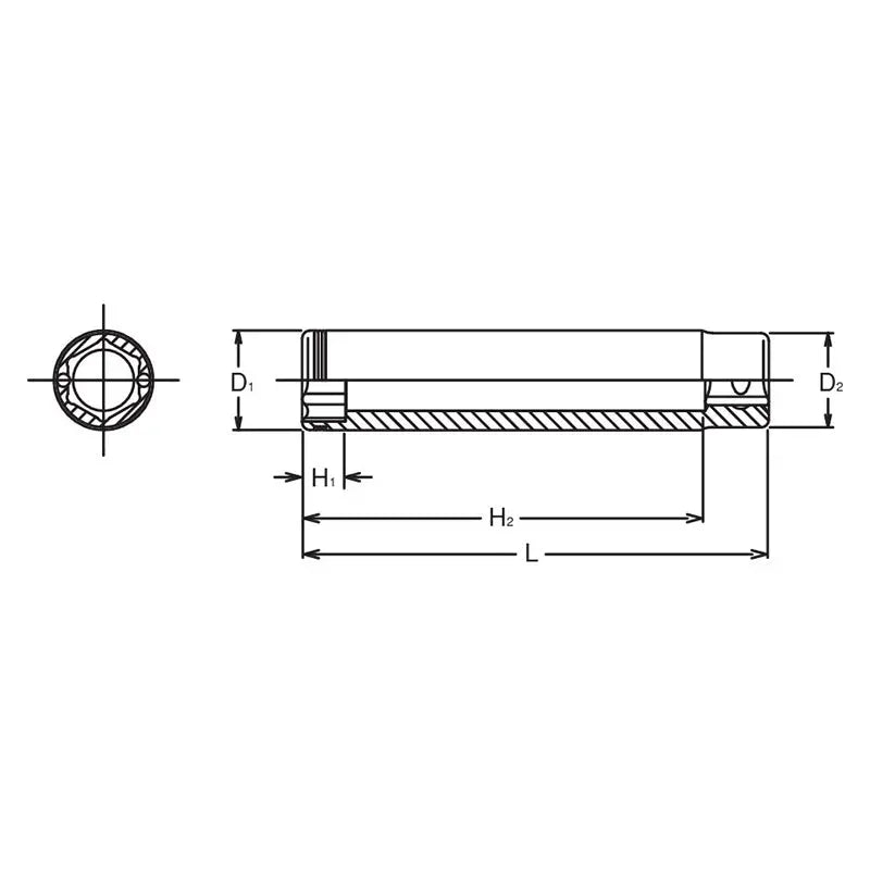 3/8 Sq. Dr. Deep NUT GRIP® Socket - 10mm