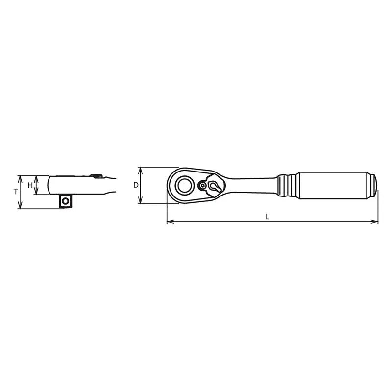 3/8" Sq.Dr. Ratchet Handle 72 teeth Length 280mm Quick Release Z-series