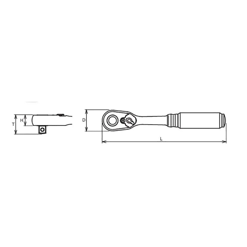 3/8" Sq.Dr. Ratchet Handle 72 teeth  Length 178mm Quick Release Z-series