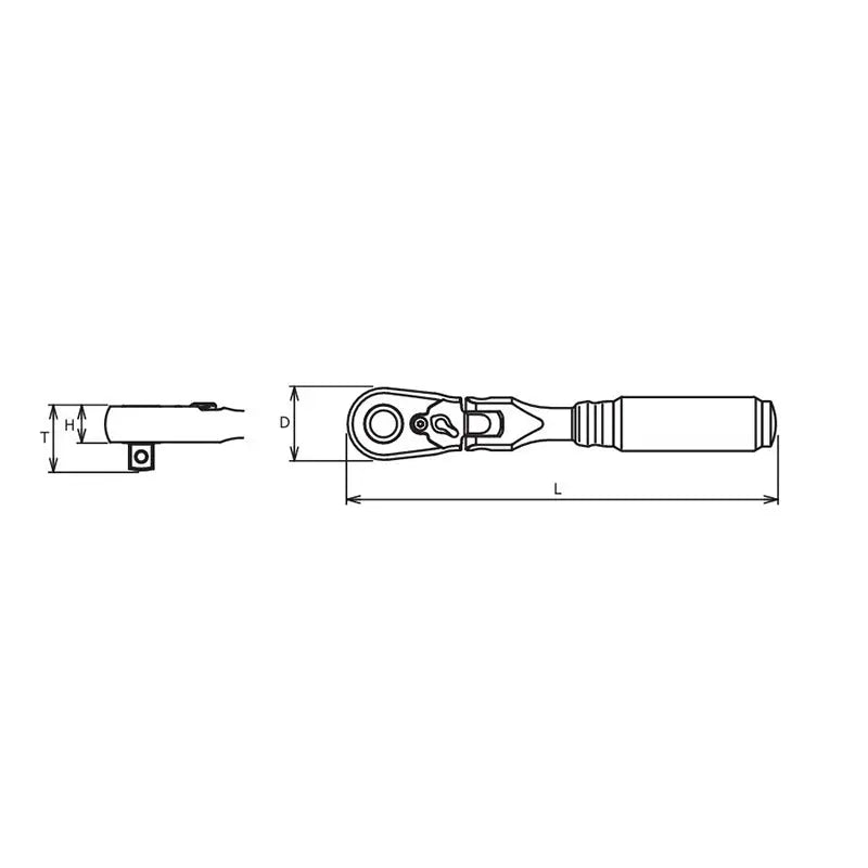 3/8" Sq.Dr. Ratchet Handle 72 teeth Flexible Head Length 178mm Quick Release Z-series