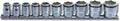3/8 Sq. Dr. Socket Set  10mm-22mm Nut Grip 250mm  10 pieces