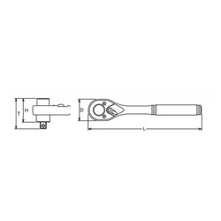 3/8 Sq. Dr. Torque Ratchet  25Nm  Length 178mm For Spark Plug