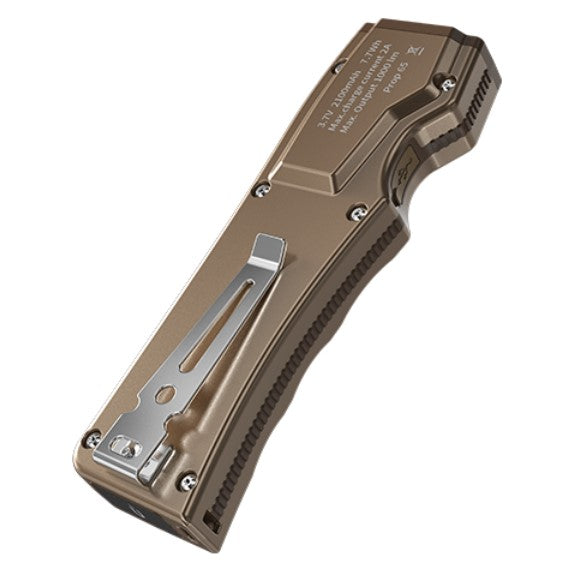 SearchPoint® SHIFTER Rechargeable Handheld Flashlight - BROWN