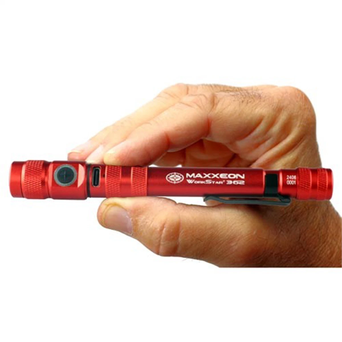 WorkStar® 362 Rechargeable LED Zoom Penlight/Inspection Light USB-C - RED