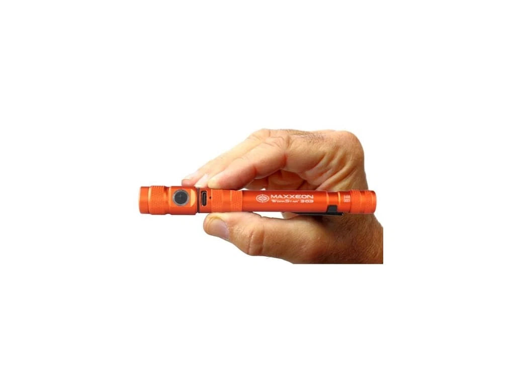 WorkStar® 363 Rechargeable LED Zoom Penlight/Inspection Light USB-C - ORANGE