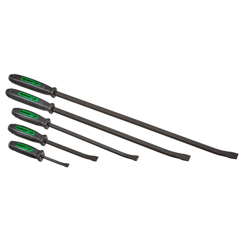 5 PC Dominator® Curved Screwdriver Pry Bar Set - Green
