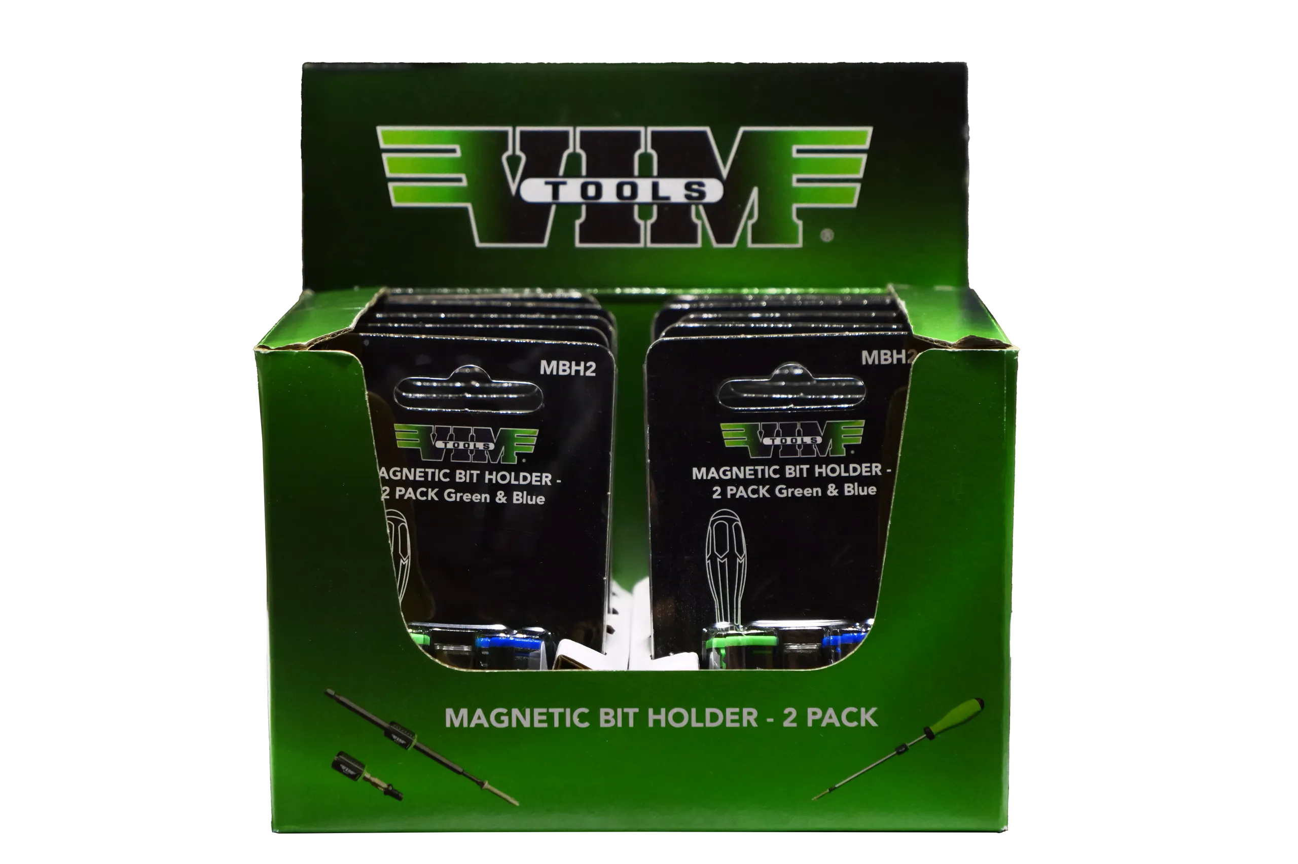 MAGNETIC BIT HOLDER DISPLAY - 10 PACKS OF MBH2 (2 PCS PER PACK)