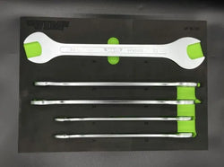 5 PC. LARGE FLAT WRENCH EXTENSION SET - METRIC