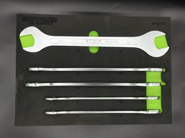 5 PC. LARGE FLAT WRENCH EXTENSION SET - METRIC