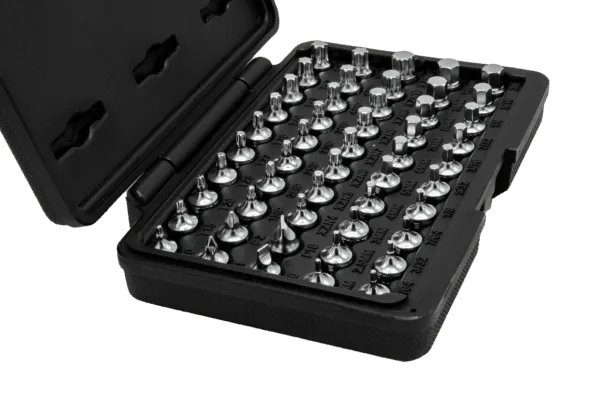 Elite 50 pc Mechanics Master Set, all 1/4" drive and 20mm OAL, Torx, Torx Plus, XZN Hex flat Philips