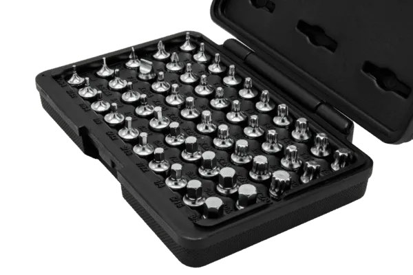Elite 50 pc Mechanics Master Set, all 1/4" drive and 20mm OAL, Torx, Torx Plus, XZN Hex flat Philips