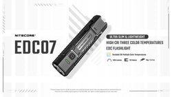 Nitecore EDC07 1500 Lumen EDC Flashlight - Black