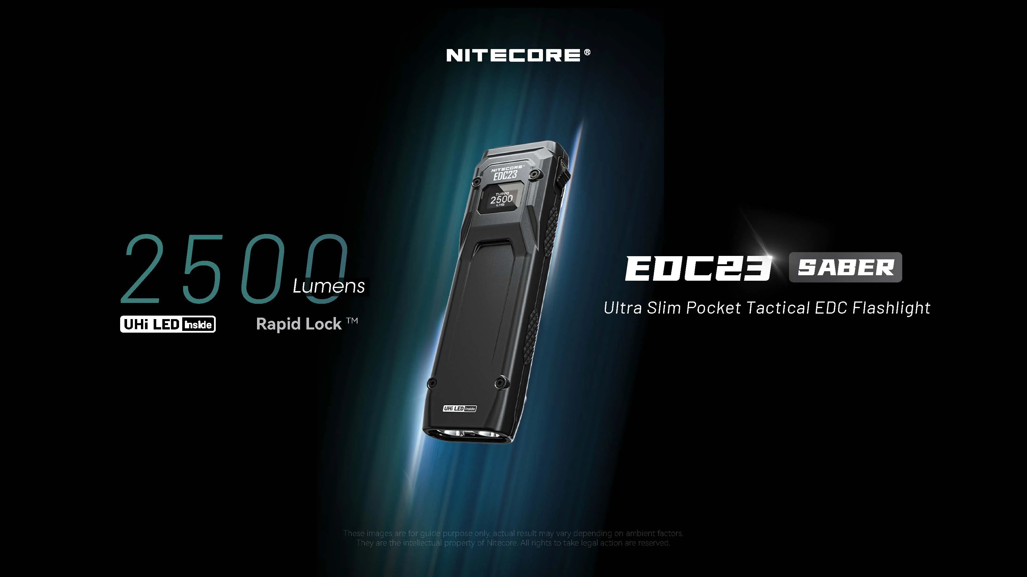 Nitecore EDC23 2500 Lumen EDC Flashlight - Black