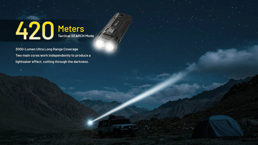 Nitecore EDC37 8000 Lumen EDC Flashlight - Black