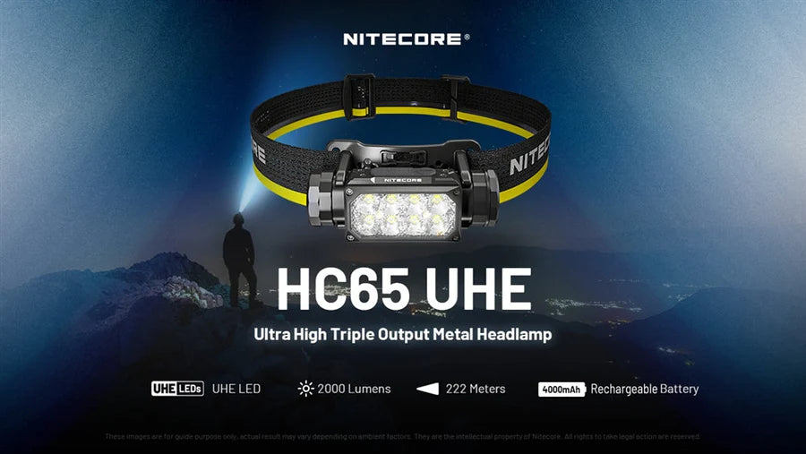 Nitecore HC65 UHE 2000 Lumen Headlamp - Black