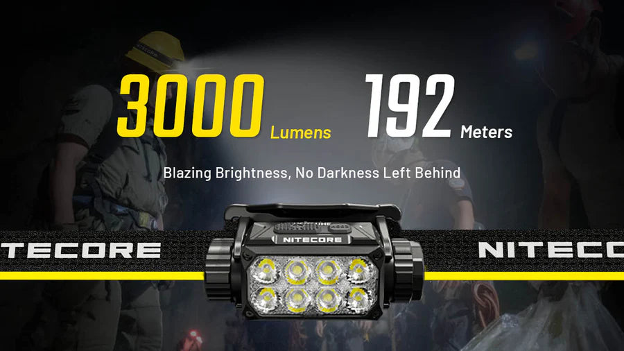 Nitecore HC75 UHE 3000 Lumen Headlamp - Black