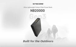 Nitecore NB20000 Gen3 20000mAh Power Bank - Black