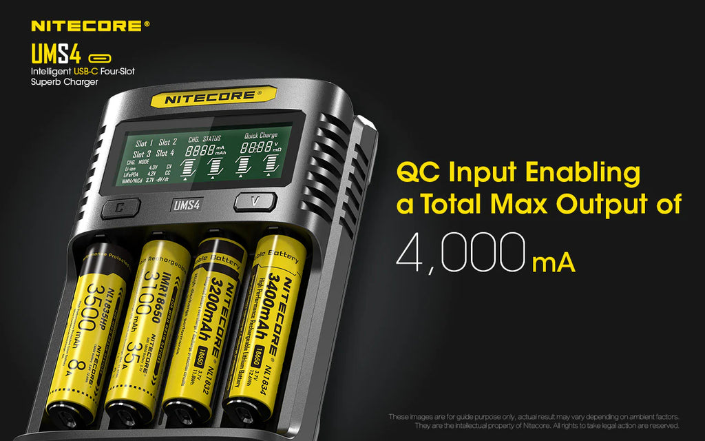 Nitecore UMS4 Four-Slot USB-C Charger