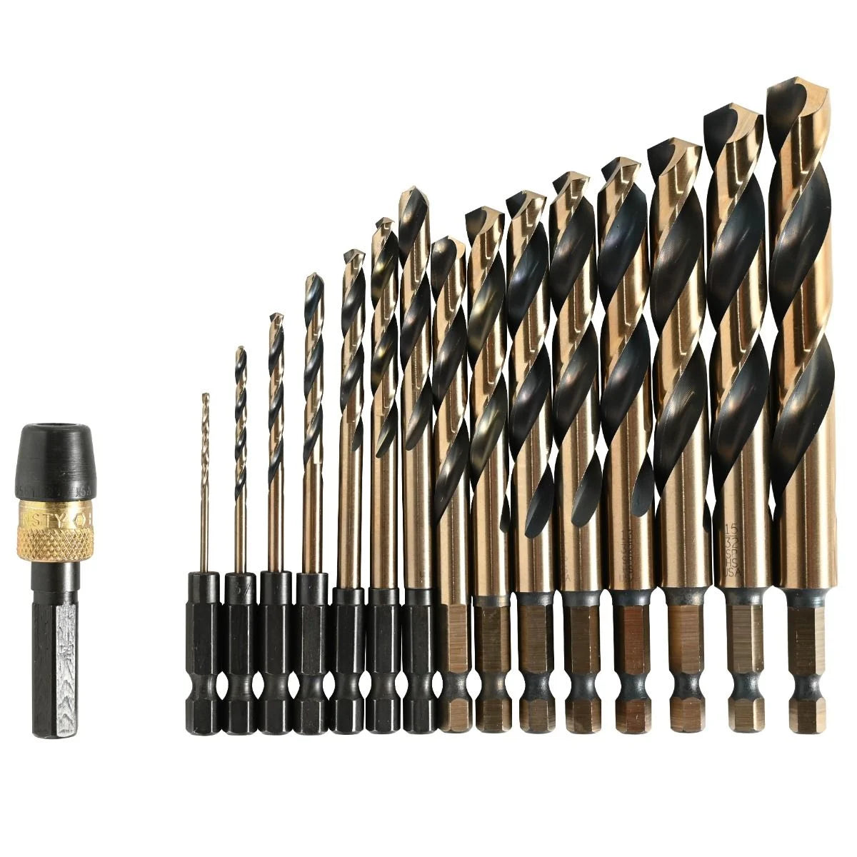 KnKut 16 Piece 1/4"Hex Impact Ready Drill Bit Journey Kit