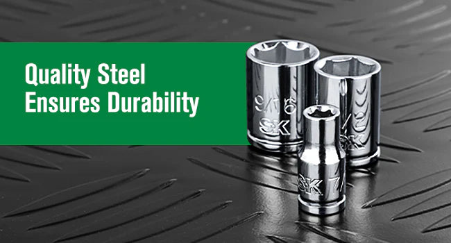 SK 10-Piece 1/4" Drive Standard SAE Chrome Socket Set