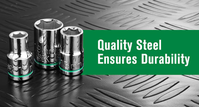 SK 11-Piece 1/2" Drive Standard Metric Chrome Socket Set