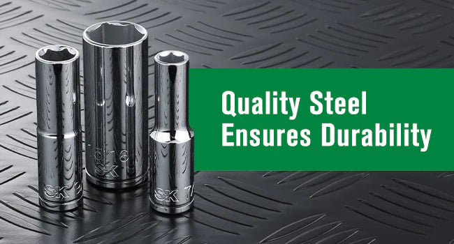SK 11-Piece 1/2" Drive Standard SAE Chrome Socket Set