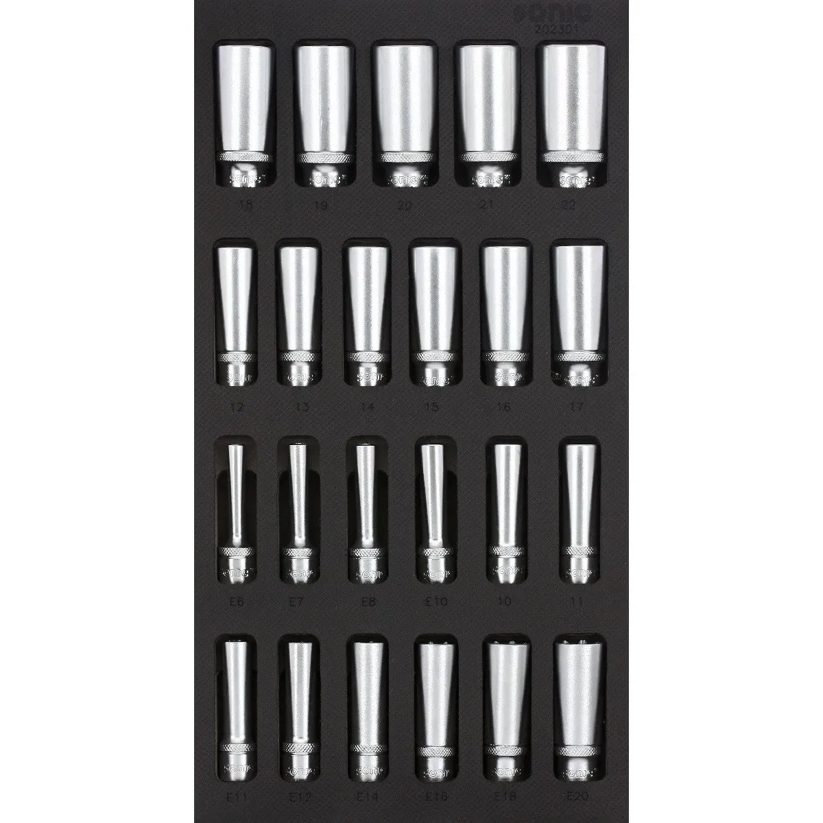 SAE Deep Socket Set, 3/8", 23pcs. S SFS