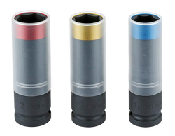 Power Impact Socket Set, 1/2", 3pcs. S SFS