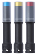 Wheel Socket, 1/2", 6pt. with Ring, 150 mml, 3pcs.