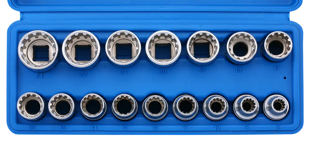 Multi Function Socket Set, 1/2", 16pcs.