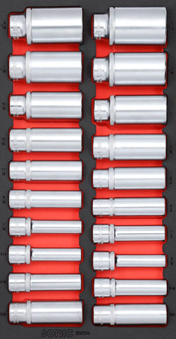 SAE Deep Socket Set, 1/2", 20pcs. S SFS