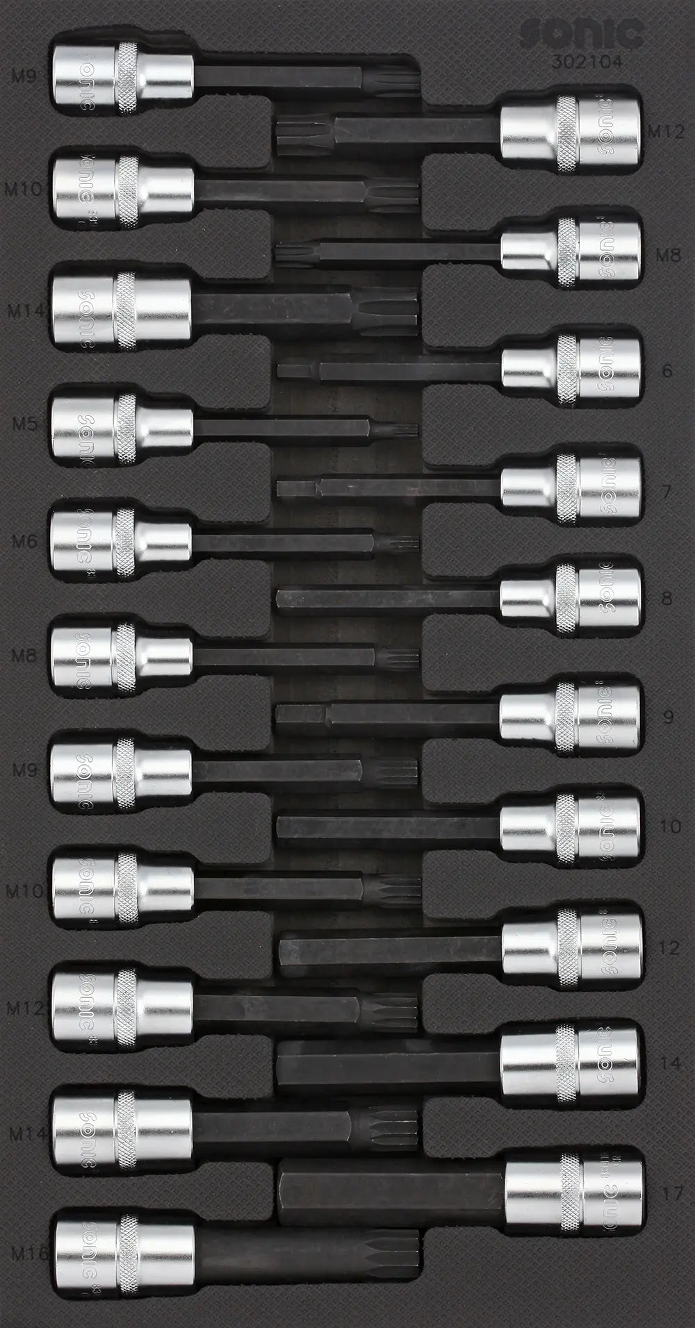 Bit Socket Set, 1/2", 21pcs. S SFS