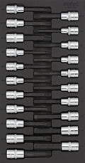 Bit Socket Set, 1/2", 21pcs. S SFS