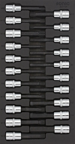 Bit Socket Set, 1/2", 21pcs. S SFS