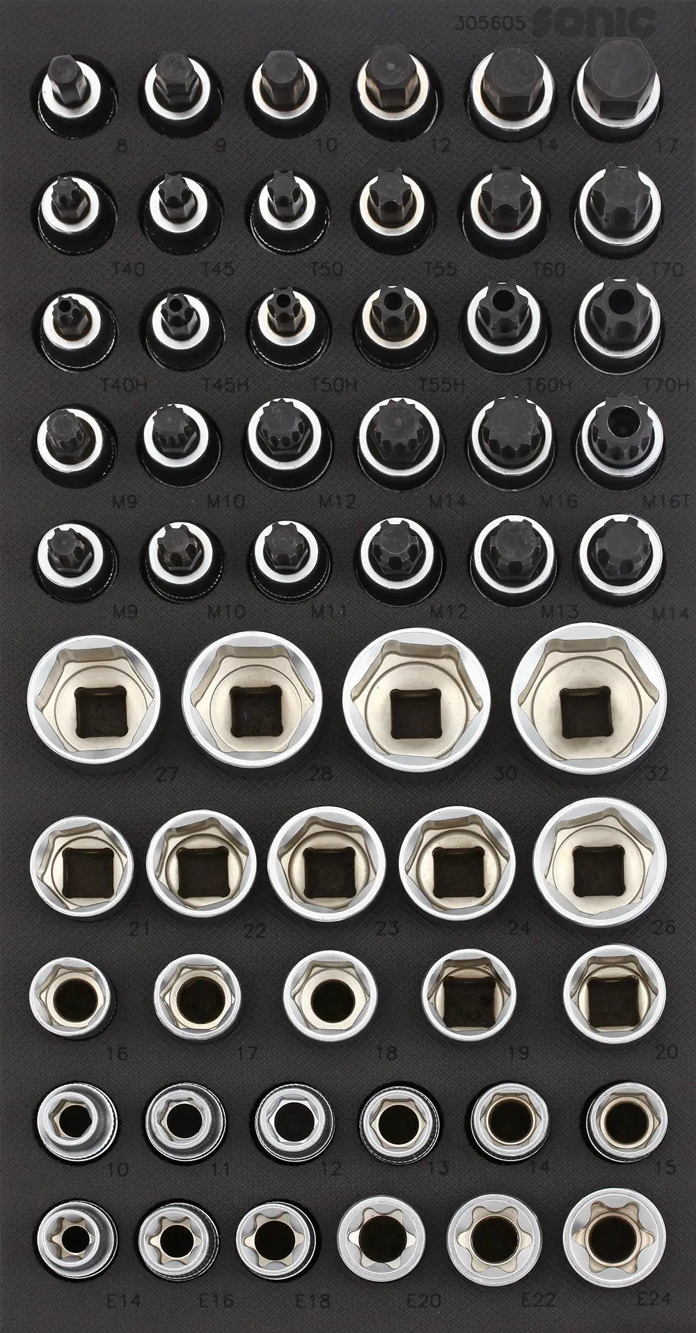 Bit Socket Set, 1/2", 56pcs. S SFS